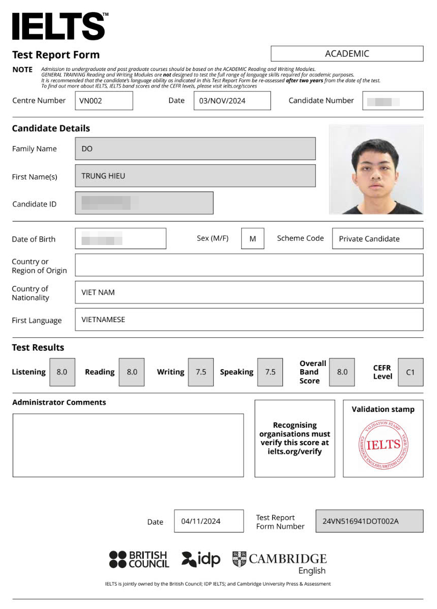 Cảm nhận của học viên Đỗ Trung Hiếu sau khi học xong khóa IE24B Advanced tại IELTS Cô Nhã